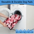 thumbnail image 5 of Absorbency Layer Dog Pads, Washable Reusable Pee Pads for Effective Puppy Training, 24" x35" (Texture/leopard /Geometry), 5 of 8