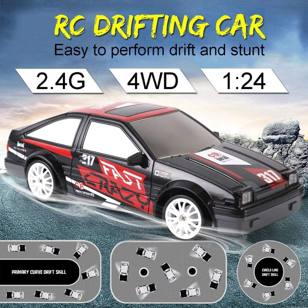 ATJIA Remote Control Car RC Drift Car 2.4GHz 1:24 Scale 4WD 15KM/H High Speed Drifting Tire Racing Sport Toy Car