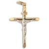 14kt.2 Color Lg Crucifix Charm