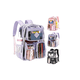 thumbnail image 1 of Mochila Transparente Escolar Gran Capacidad Impermeable Viaje Niños Estudiantes Xtellar rosa, 1 of 3