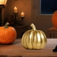 thumbnail image 7 of HongMinWen Gold Pumpkin Decor -Golden Harvest Pumpkins for Fall Halloween Thanksgiving Decorations, Elegant Table Centerpieces & Home Decor, 7 of 7
