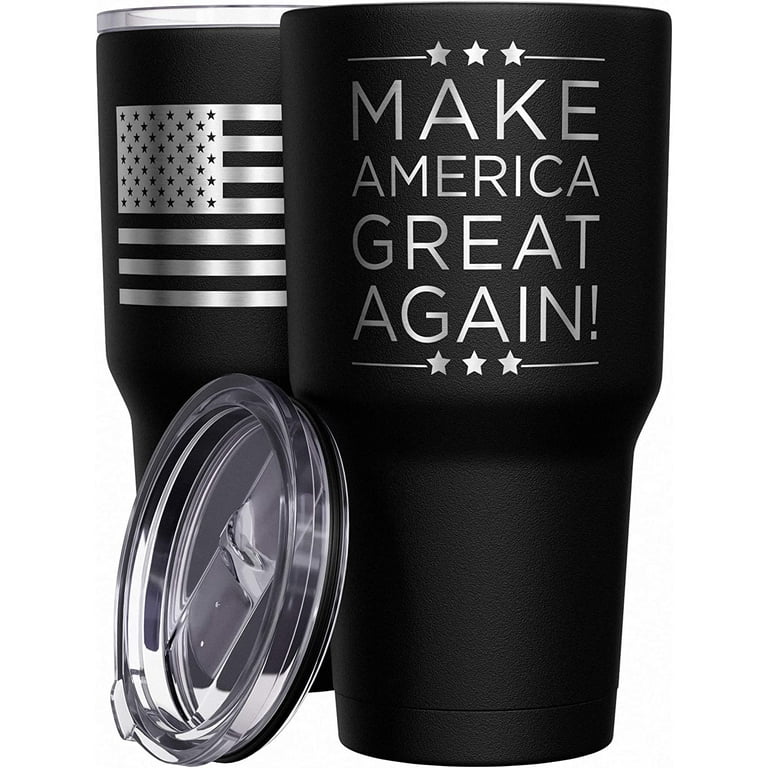  Make America Great Again - MAGA - Trump Tumbler - American Flag Coffee  Travel Mug - Republican Tumbler - Double Insulated Tumbler - 30 oz