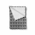 thumbnail image 2 of Fleur De Lis Soft Flannel Fleece Throw Blanket, Checkerboard Pattern Rectangles European Heraldic Design Monochrome Emblem, Cozy Plush for Indoor and Outdoor Use, 60" x 80", Black White, by Ambesonne, 2 of 6