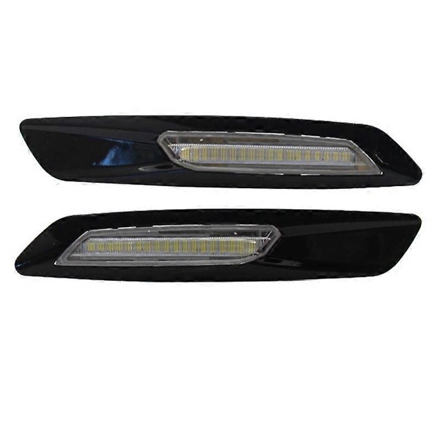 Luces LED de señal de giro laterales Yashi blancas para series 1 3 y 5 E81 E82 E87 E88 E90 E91 E92 E93 E60 color negro