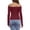 Wine, variant on Wangmeiwg Womens Off The Shoulder Tops Long Sleeve Basic T Shirts Going Out Cute Fall Fashion 2024 Thermal Shirt Boys