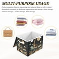 thumbnail image 6 of Yayeee Collapsible Storage Bin with Lid Fabric Closet Decorative Basket with Handles, Black Dinosaur, 6 of 7
