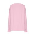 thumbnail image 5 of BLVB Plus Size Tops for Women Casual Round Neck Long Sleeve Basic Shirts Loose Solid Color Spring Blouse with Pockets, 5 of 6