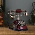 thumbnail image 4 of Vintage Rotary Dial Telephone - Antique Style Retro Working Phone with Zinc Alloy Handle and Advanced Circuit, Classic Old-Fashioned Design, 4 of 11
