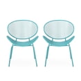 thumbnail image 2 of Teal Shell Furniture - Modern Design, Iron, 25.89" D X 34.54" H For Outdoor Area Chair Iron Frame, Mesh Seating, 24.2" W, 2 of 6