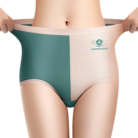 

Women Panties Lingerie Ladies Mid Waist Elastic Stitching Seamless Cotton Breathable Comfortable Abdominal Lifting Panties