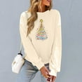 thumbnail image 4 of Women's Christmas Sweatshirt Fashion Crewneck Shirts Xmas Tree Printed Pullover Top Winter Long Sleeve Sweaters Loose Plus Size Blouses Tops, 4 of 6
