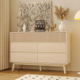 thumbnail image 6 of RichYa Wooden Dresser for Bedroom with 7 Drawers,Fluted Dresser with Handleless Design,Chest of Drawers & TV Stand,Closet Storage Organizer for Living Room, Kids Room, 6 of 8