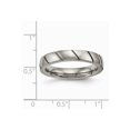 thumbnail image 6 of Solid Titanium Men's Grooved Wedding Band Ring Size 11.5, 6 of 7