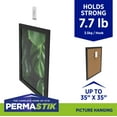thumbnail image 2 of Permastik Extra Large Adhesive Picture Hooks, Rental Safe - Holds up to 7.7 lbs (3 Pack), 2 of 7