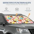 thumbnail image 3 of Goofa Color Donut Pattern 2 Piece Car Windshield Sun Shade Foldable | Front Windshield Shade for Sun, Heat and UV Rays | Sunshade for Car Front Window-, 3 of 7