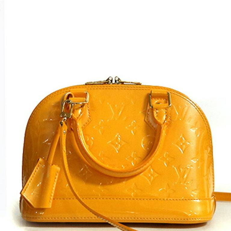 Louis Vuitton Yellow Vernis Monogram Alma BB Bag