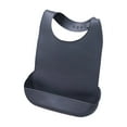 thumbnail image 2 of Babero de silicona para adultos con recogedor regalo Protectores de ropa suave impermeable para el Hombres Mujeres Hogar M Gris Yinane Babero para discapacitados para adultos, 2 of 8