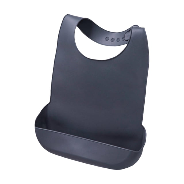 Babero de silicona Zulema para adultos L Gris