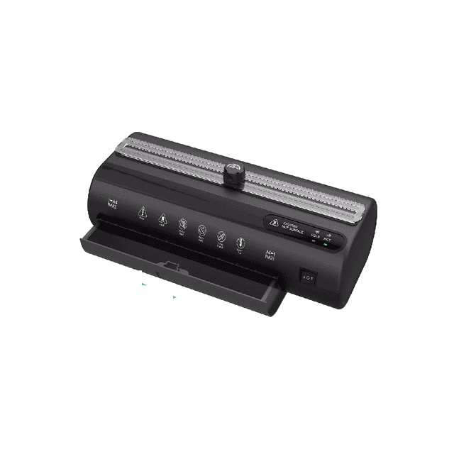Laminadora Enmicadora Térmica Frio Foil Con Cortadora 5 En 1 negro