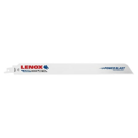 Lenox Lazer 12 in. Bi-Metal Reciprocating Saw Blade 18 TPI 5 pk