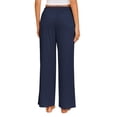thumbnail image 3 of Ekouaer Pajama Pants for Women Soft Comfy Pajama Bottoms Casual Stretch Wide Leg Pants with Pockets, 3 of 6