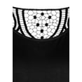 thumbnail image 5 of LASCANA Women's Crochet Insert Short Sleeve Top Crochet Detail, 5 of 6