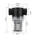 thumbnail image 2 of 1pc Water Pipe Filter Transparent Pre-Filter Water Purifier Water Purification Pipes (1" Interface 80 Mesh Network), 2 of 4