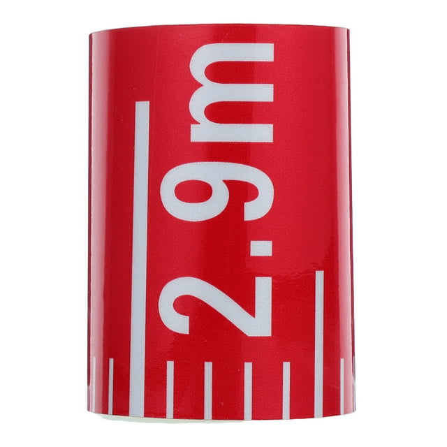 LOLIPPYY Liquid Level Indicator Scale Sticker PVC Red Water Measurement for Industrial Use 1Set