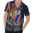 thumbnail image 4 of Personalized Patriotic Hawaiian Shirts, Patriot Firefighter, Memorial Patriot Day Short Sleeve Shirt, 9-11 Hawaiian (XL), 4 of 5