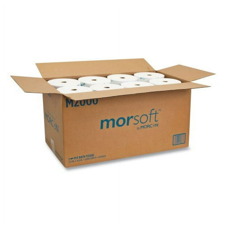 Small Core Bath Tissue, Septic Safe, 1-Ply, White, 2,000 Sheets/Roll, 24 Rolls/Carton Small Core Bath Tissue, Septic Safe, 1-Ply, White, 2,000 Sheets/Roll, 24 Rolls/Carton