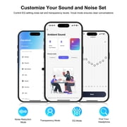 Srhythm Nicecomfort 35 (2nd Gen) Hybrid Noise Cancelling Headphones,Bluetooth 6.0, 5Microphones with ENC, Transparency, Spatial Audio, 140H Playtime, Low Latency, Custom EQ via App