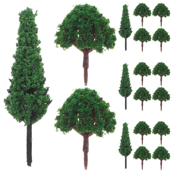 DRAFIDEEP 40pcs Model Trees Miniature Assorted Color Plastic For Exhibitions And Teaching DIY Projects