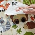 thumbnail image 3 of Newbridge Thanksgiving Woodsy Animal Friends Square Vinyl Flannel Backed Tablecloth, 52 x 52 Inch, Fall Whimsical Forest Creatures Print Table Cover for Indoor Outdoor Dining Party, 3 of 8
