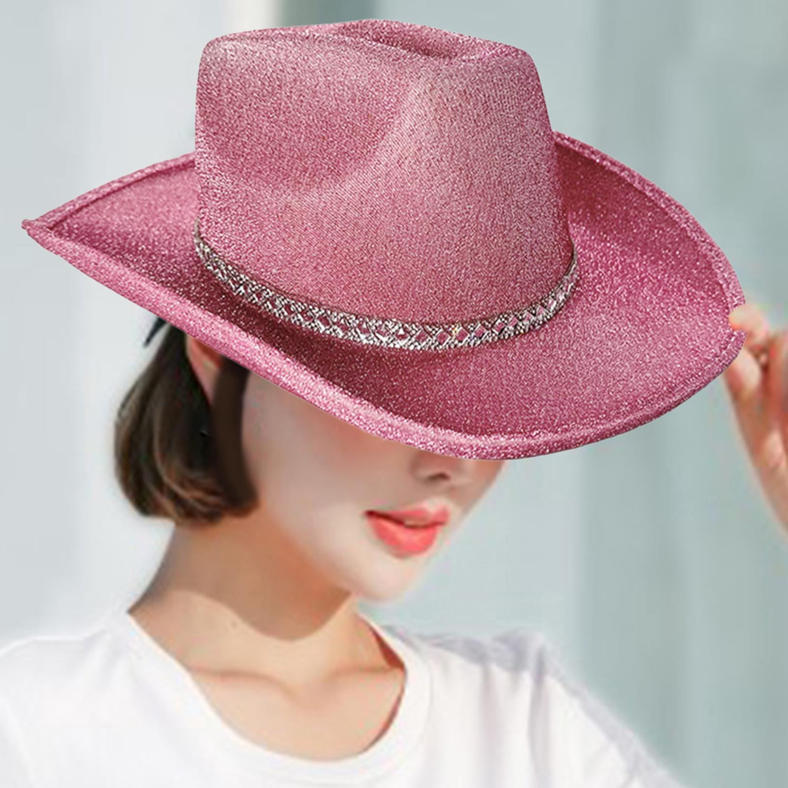 6625 Men & Women Cowboy Hat Western Style Glitter Cosplay Party Costume Sparkly Glitter Cowboy Hat Headwear for Women Men Fashion  main image 2