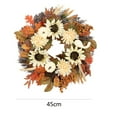 thumbnail image 2 of Halloween Wreath,Autumn Wreath,Artificial Fall Wreath Front Door Wreath Handmade Wreath Fall Decorations Halloween Decoration Farmhouse Wreath for Autumn & Halloween & Thanksgiving Day, 2 of 7