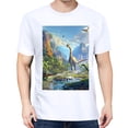 thumbnail image 3 of Basic Oversize Tees For WomenScenery Loose Boyfriend Shirts Casual Blouse round neck, 3 of 5