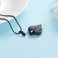 thumbnail image 2 of Heart Crystal Setting Wing Cremation Jewellery Urns For Ashes Keepsake Necklace Always on my mind forever in my heart, 2 of 6
