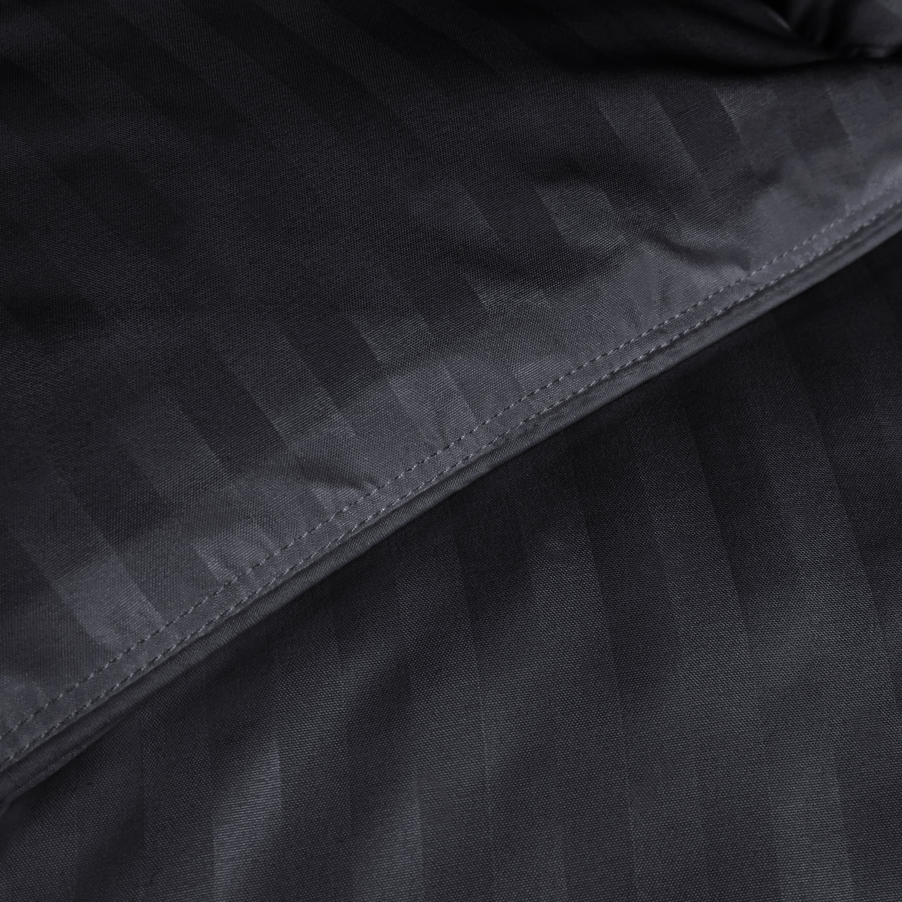 Superior Striped Down Alternative Comforter, King, Black