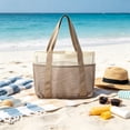 thumbnail image 4 of Mesh Beach Bag, Lightweight Beach Tote for Pool, Travel, and Shopping, Foldable Storage Bag with Shoulder Strap, 4 of 6