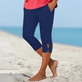 thumbnail image 2 of Bovemsi Yoga Pants For Women Leggings 2025 Summer Plus Size High Waisted Soft Casual Workout With Pockets Capri Leggings,S, 2 of 6