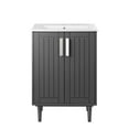 thumbnail image 5 of Sink Vanity Cabinet, Gray White, Wood, Hotel Bedroom Bathroom, Modern Contemporary HB34062, 5 of 10