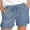 Blue, variant on DealovyWomens Wide Leg Shorts High Waisted Drawstring Lightweight Cozy Solid Color Shorts with Pockets