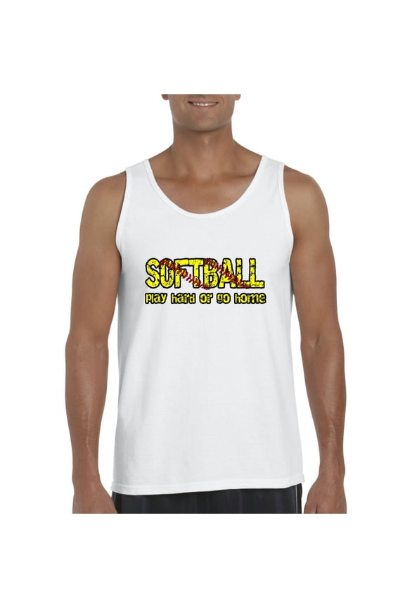 - Men's Tank Top for Men - Softball Play Hard or Go Home