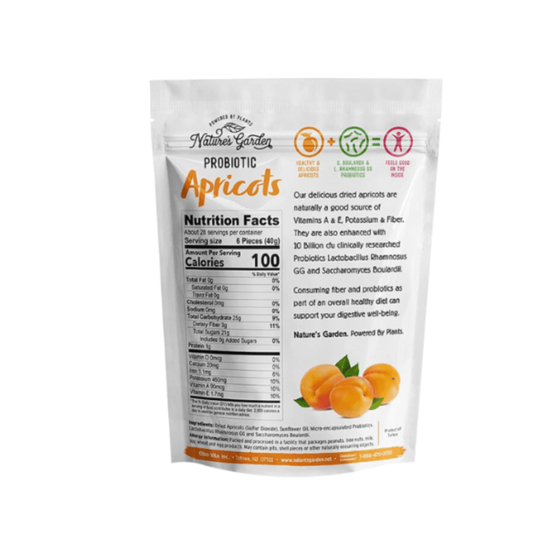Nature's Garden Probiotic Apricots, 40 oz - Probiotic Apricots, Dried Fruit, Healthy Snack, 40 oz Bag