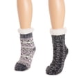 thumbnail image 3 of MUK LUKS Women's Chenille Eyelash Mix Cabin Sock (2 Pair Pack), 3 of 3