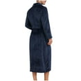 thumbnail image 5 of SDNall Men Bathrobe Plus Size Solid Color with Pockets Binding Long Sleeves Pajama Robes Men's Robe with Pockets - Casual Solid Color Bathrobe for Men (Navy,Sizes：S-XL), 5 of 9