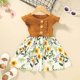 thumbnail image 1 of Vestido de verano para niñas pequeñas, con volantes, sin mangas, con costuras florales, ropa para niñas pequeñas, 1 of 8