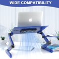 thumbnail image 4 of Adjustable Laptop Stand Desk with 2 CPU Cooling USB Fans, 4 of 13