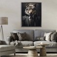 thumbnail image 3 of Stupell Industries Art Deco Trendy Wall Street Wolf Black Floating Frame Canvas Art, 25 x 31, by Ray Powers, 3 of 8