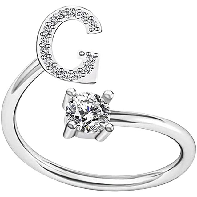 Letter Open Ring Adjustable Women Rings ,Adjustable Fashion Premium Letter Ring Suitable For Girlfriend And Wife G